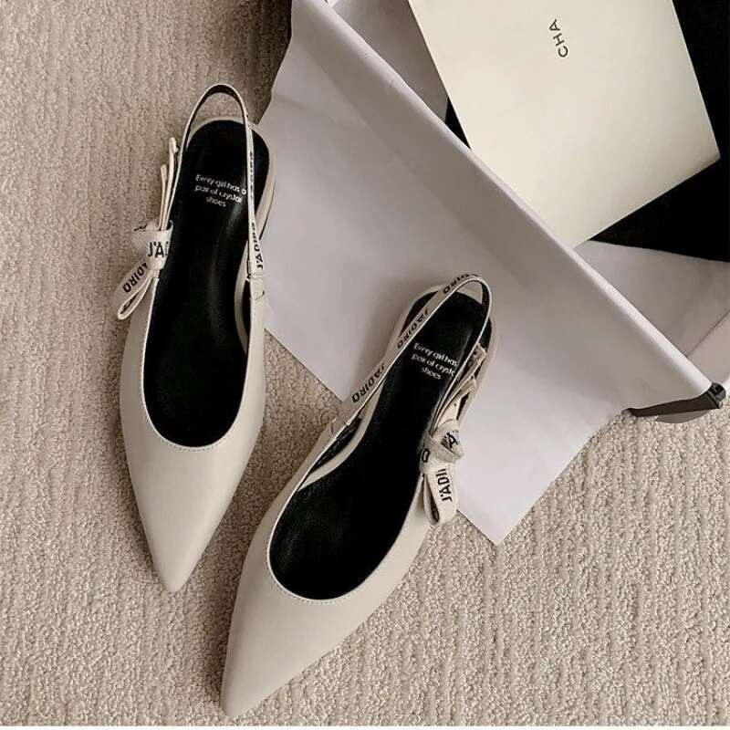 2025 New Fashionable Pointed-Toe Buckle Solid Color High-Heeled Sandals For Women In Autumn Shoes