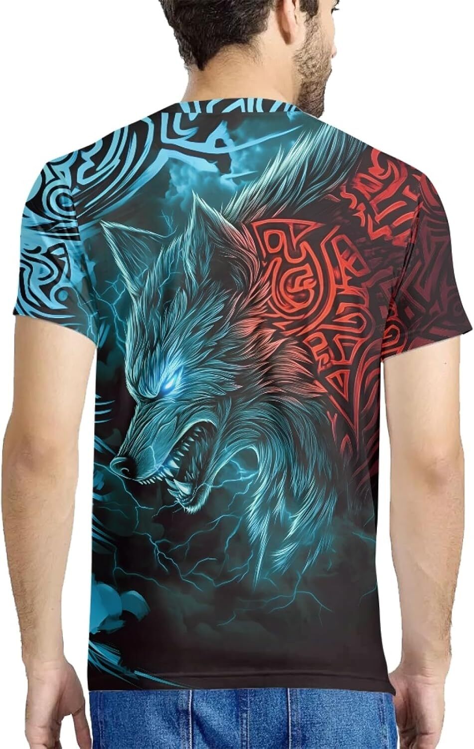Mens T shirt Men's Vikings T Shirt Tops Novelty 3D Print Norse Mythology Pullover Tee tee Casual tops summer clothes