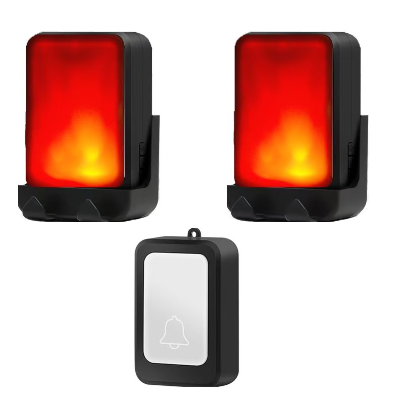 7 Colors Light Flash Music Doorbell Wireless Door bell Suitable For The Deaf/Hard Of Hearing M usic Can Be Changed