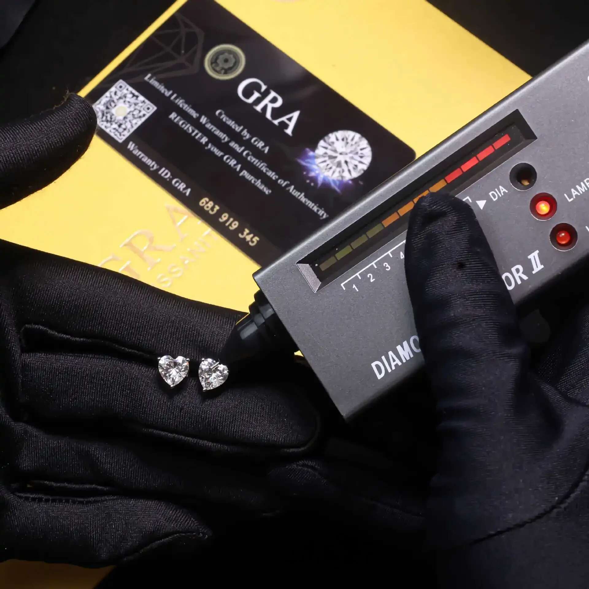 EWYA GRA Certified 1-4CT D Color VVS1 Heart Cut Moissanite Earrings For Women Sier Pass Dia Test Wedding Ear Studs