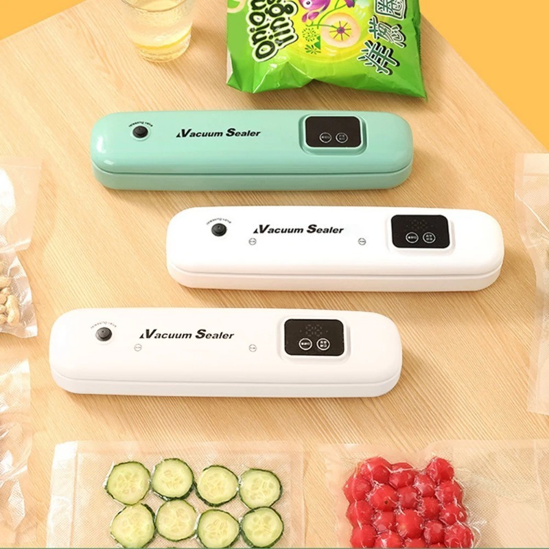 62kPa Vacuum Sealer Machine Dry & Moist Food Modes Vacuum Sealer with 100Pcs Seal Bags Food Saver