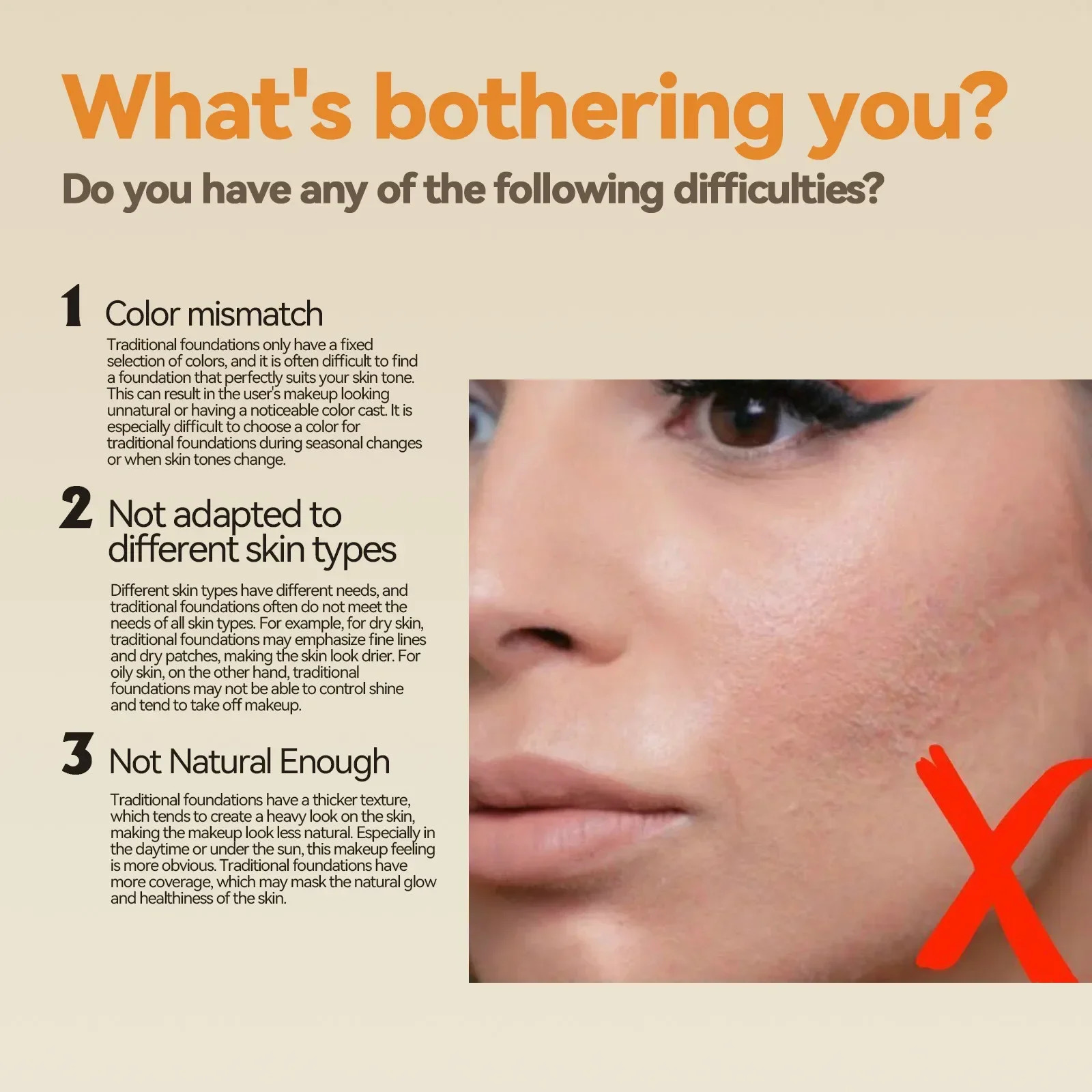 3pcs Color Changing Foundation Natural Concealer Oil Control Liquid Foundation Cover Skin Blemishes Invisible Pore Concealer 250222