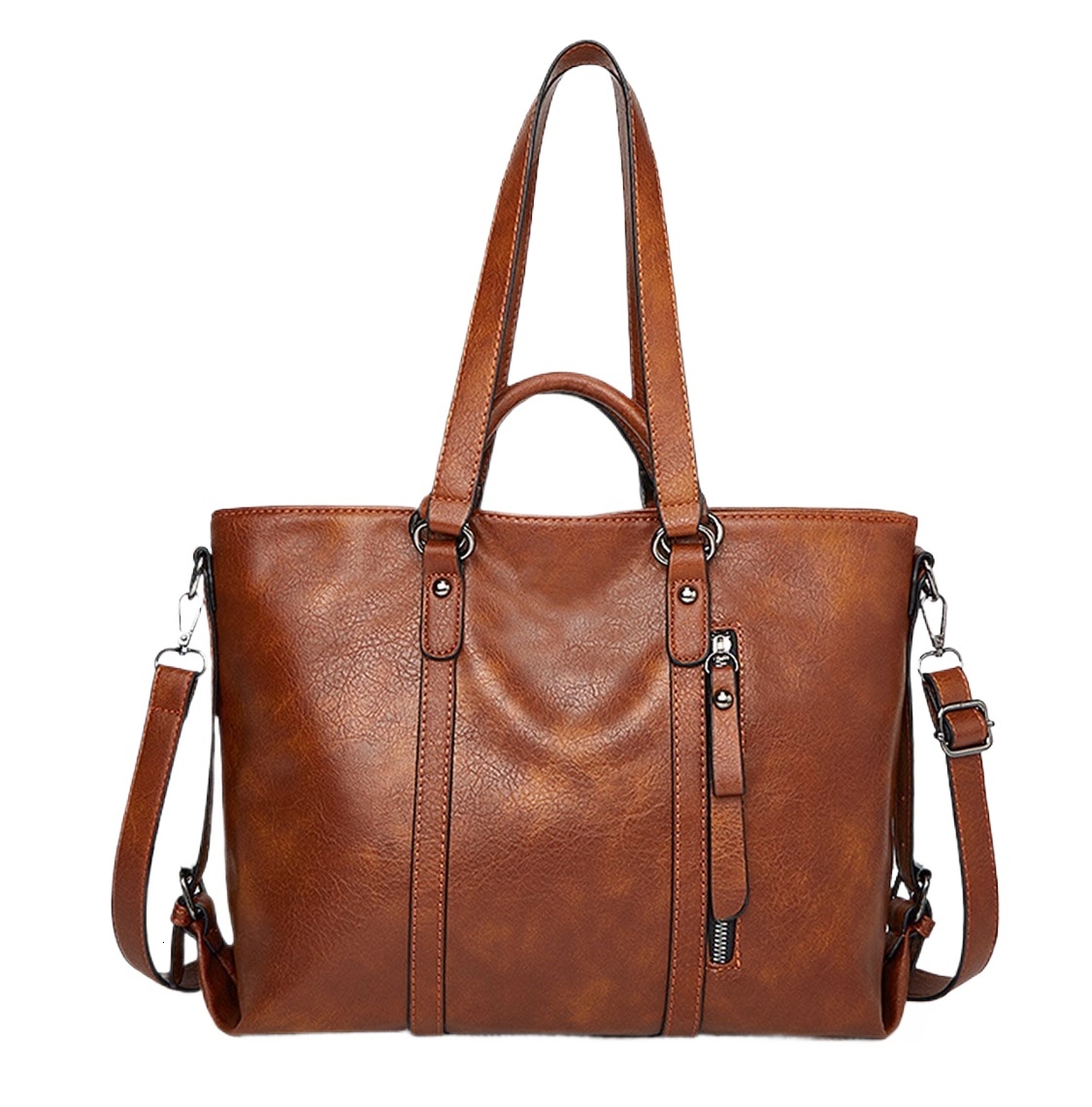 Women's Handbag Designer Messenger Bags Computer Sleeve, Large Shopper Totes Inced Shoulder Bag Sac A Main Ladies Soft Leathe