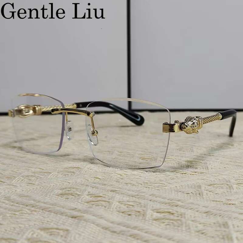 Small Rectangle Rimless Sunglasses Men 2025 Brand Frameless Metal Frame Sun Glasses For Male Classic Vintage Eyewear
