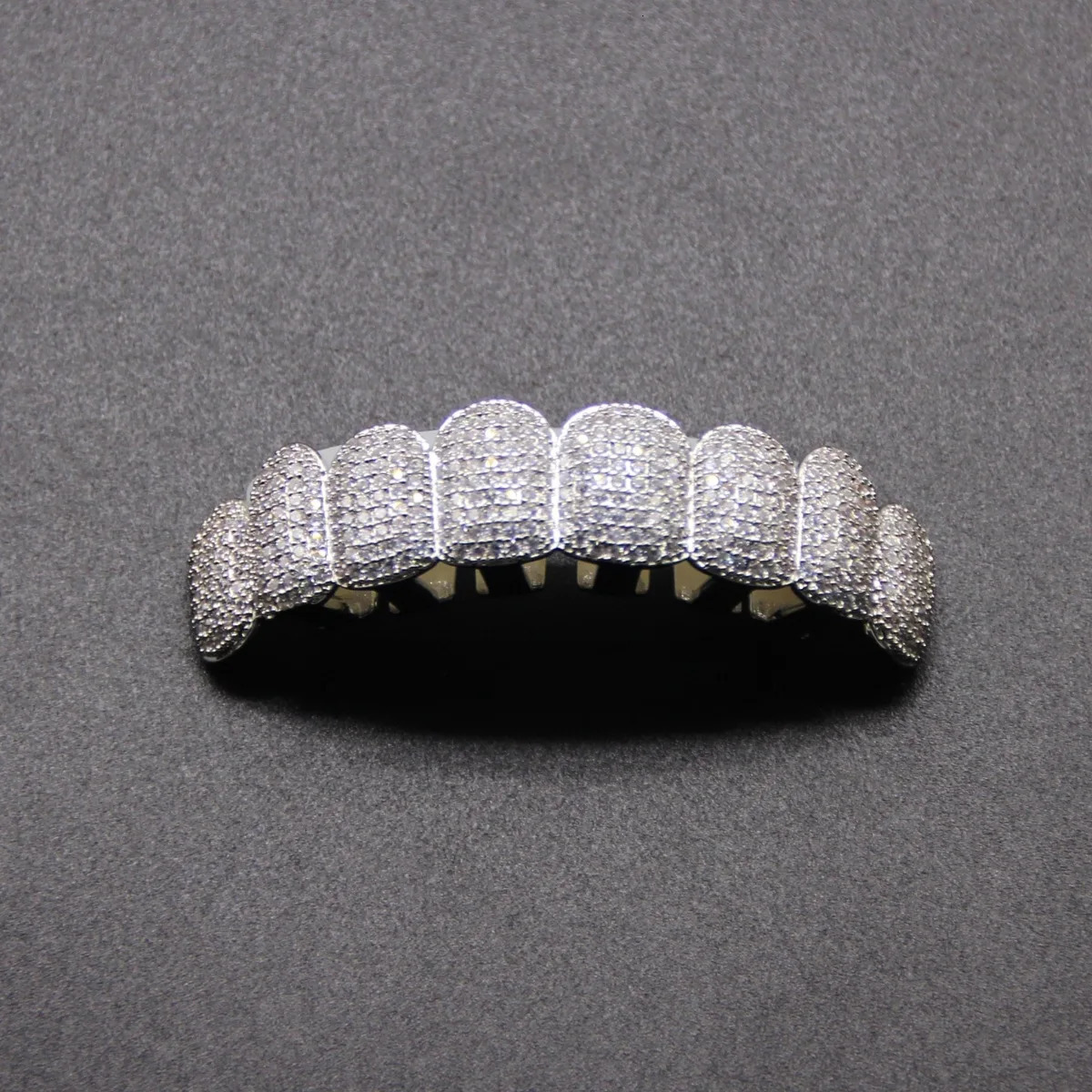 Feel Style Baguette Teeth Set For Unisex Cubic Zirconia Stone Top Bottom Packing Hip Hop Gift Jewelry For Men Women 250220