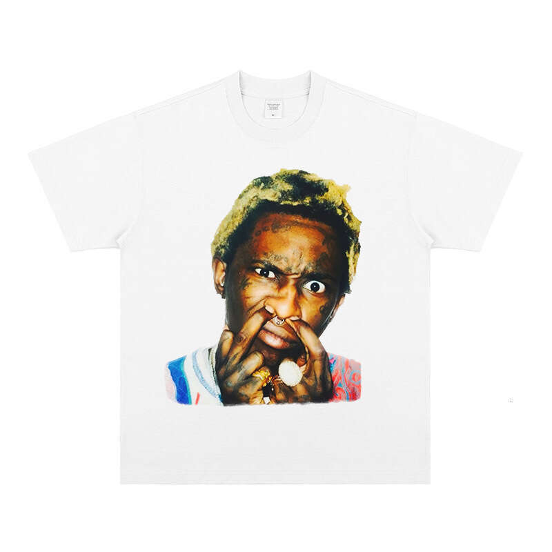 Cotton T European Code Young Thug VTG High Street Rap Hip Hop Digital Printed Short Sleeve Men's Jeff