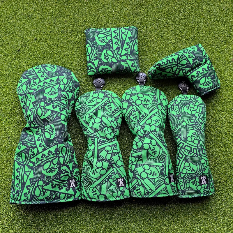 Kings and queens Golf Club #1 #3 #5 Wood Head covers Driver Fairway Woods Cover Putter Headcover Nylon cloth 250226