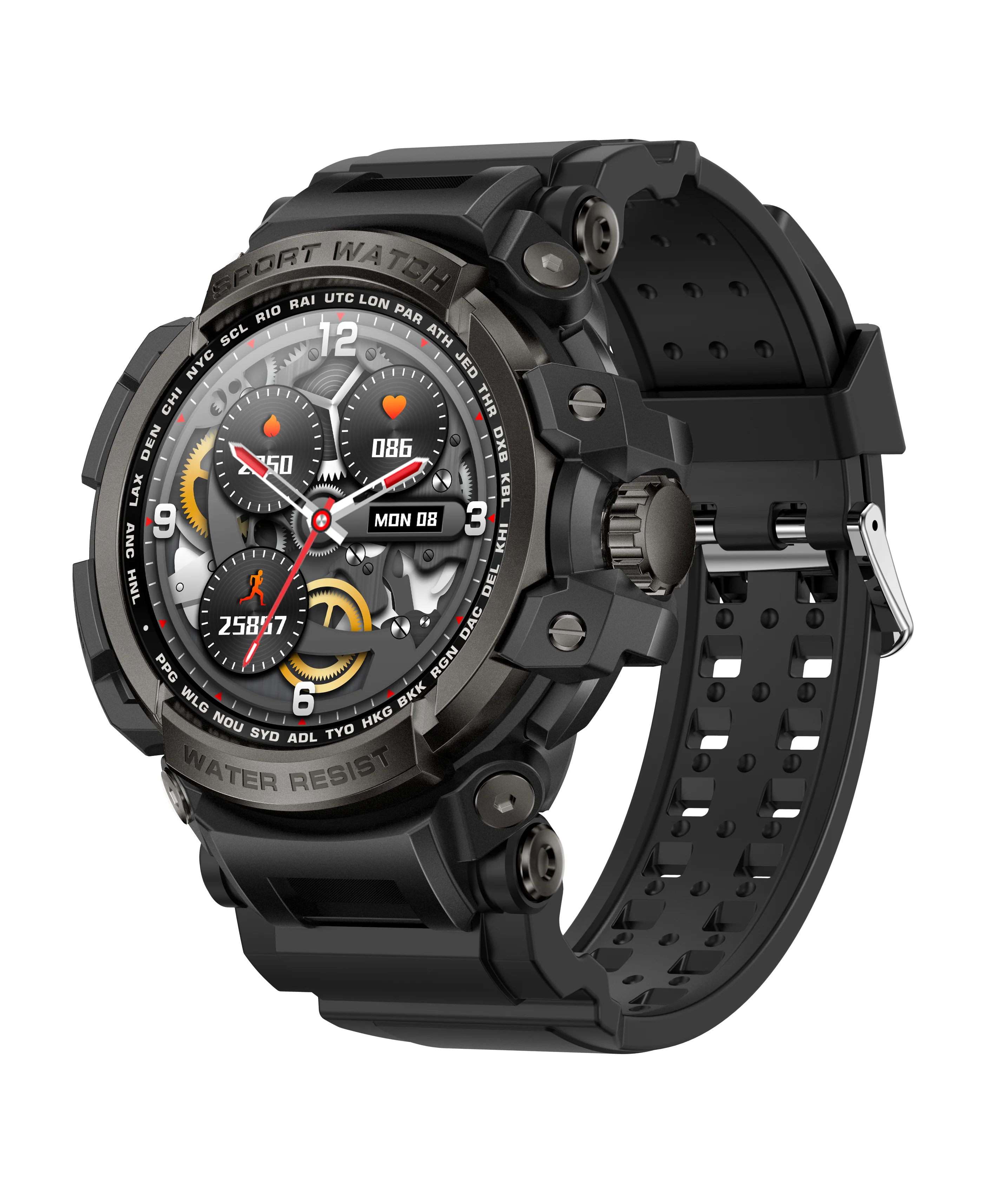 New Smart Watch Men's Bluetooth Call Information Push Health Monitoring Outdoor Three Defense Sports Smart Watch