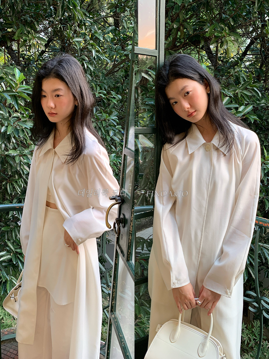 G1589 Spring 2025 High-end Lapel Belt Dress + Curtain Set 2497