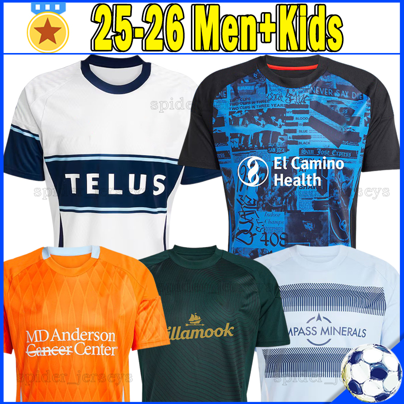 25 26 San Jose Earthquakes Soccer Jerseys PortlandS Timbers 2025 2026 Vancouver Whitecaps FC Sporting Houstons Dynamo Football Shirts Men Uniforms Kids Kits Sets