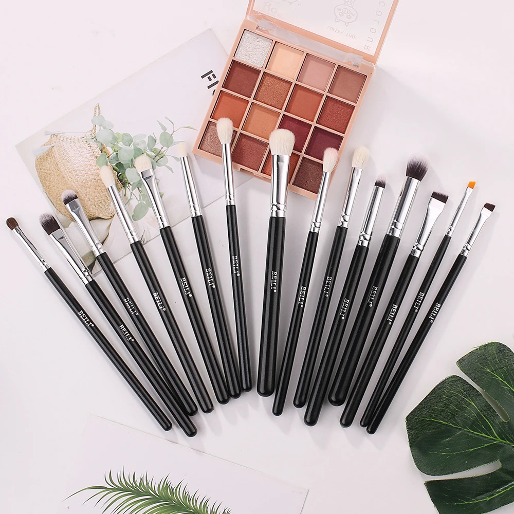 beili Black Makeup Brush 10 19Pcs Natural Synthetic Hair Eyeshadow Blend Eyeliner Makeup Brush Set 250305