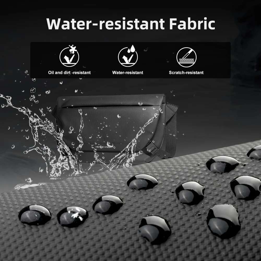 Hcankcan Water Messenger Bags Men Large Capacity Shoulder Crossbody Fit 11 Inch Ipad Minimalist Outdoor Sport Bag