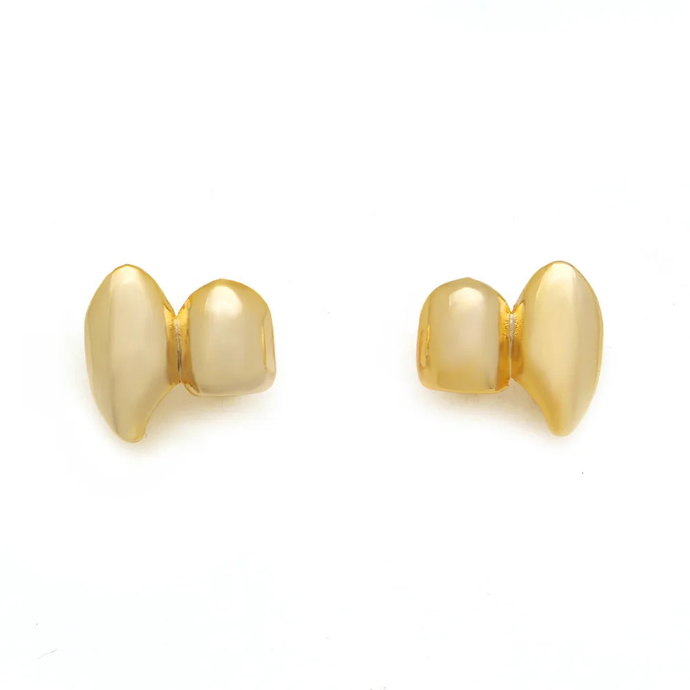 2PC Teeth Shape Top Bootom Dental Mouth Caps Cosplay Party Rapper Hip Hop Jewelry TG077 250220
