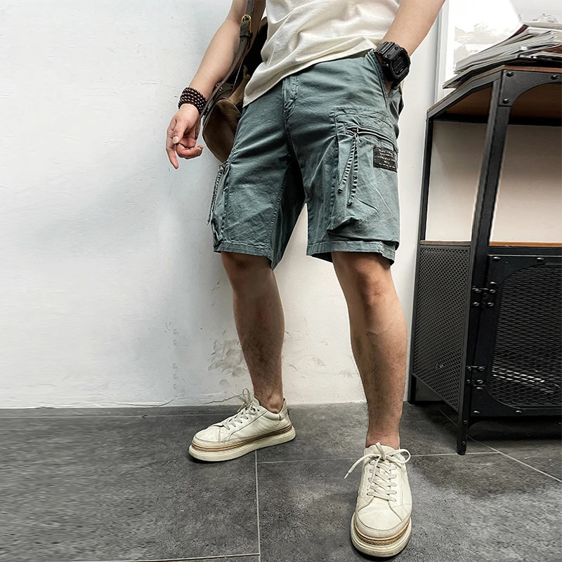 Men Summer Casual Vintage Classic Pockets Camouflage Cargo Shorts Men Outwear Fashion Twill Cotton Shorts Men 250225