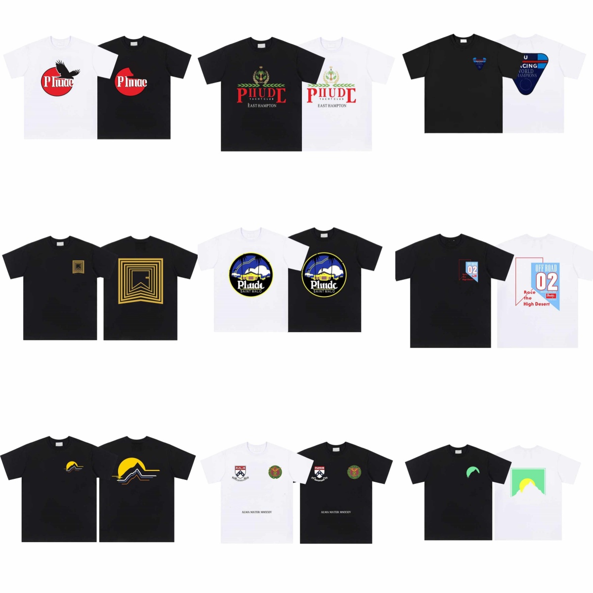 T Shirt Mens Shorts Tracksuits Designer Printing Letter Black White Grey Rainbow Color Summer Fashion Cotton Cord Tops Short Sleeve