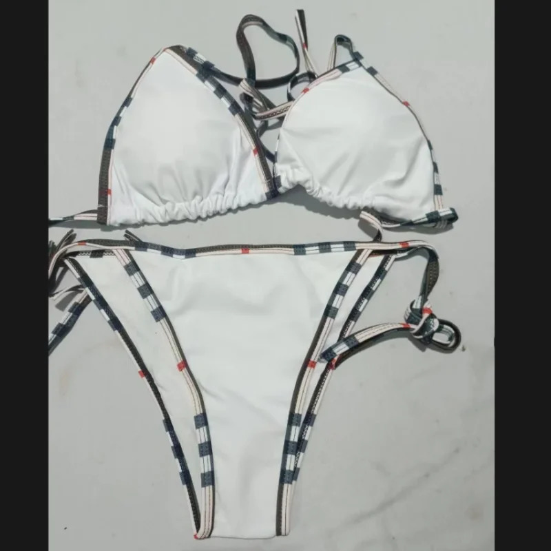 Ladies Bikini sexy Thong Swimsuit Brazil Beachwear Swimsuit Two-Piece Set Of Womens Bra Suspender Top 250225