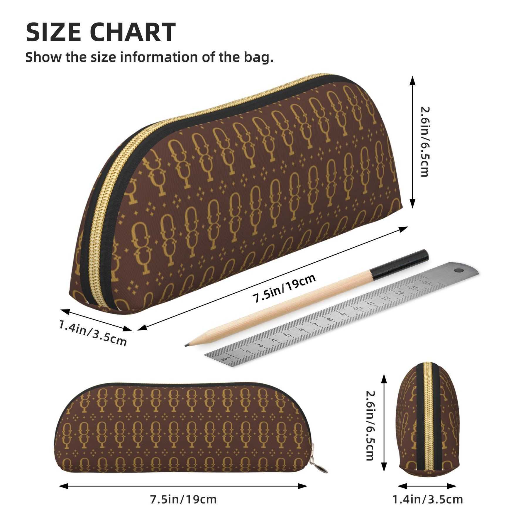 NXY Leather Pencil Bag Large Capacity Organizer Bag Travel Accessories Portable Half Round Storage Bag Designer Cosmetic Bag Hip