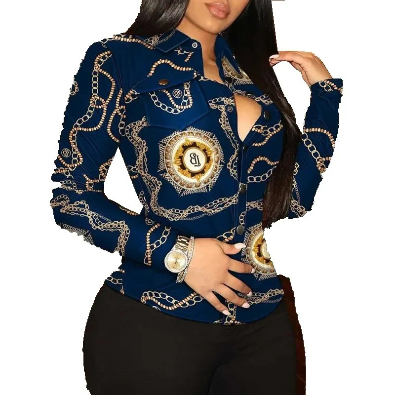 Womens S-2XL Size Casual PU Jackets Fashion Printed Lapel Button PU Leather Jackets Long Sleeve Pockets Travel PU Jackets 250225