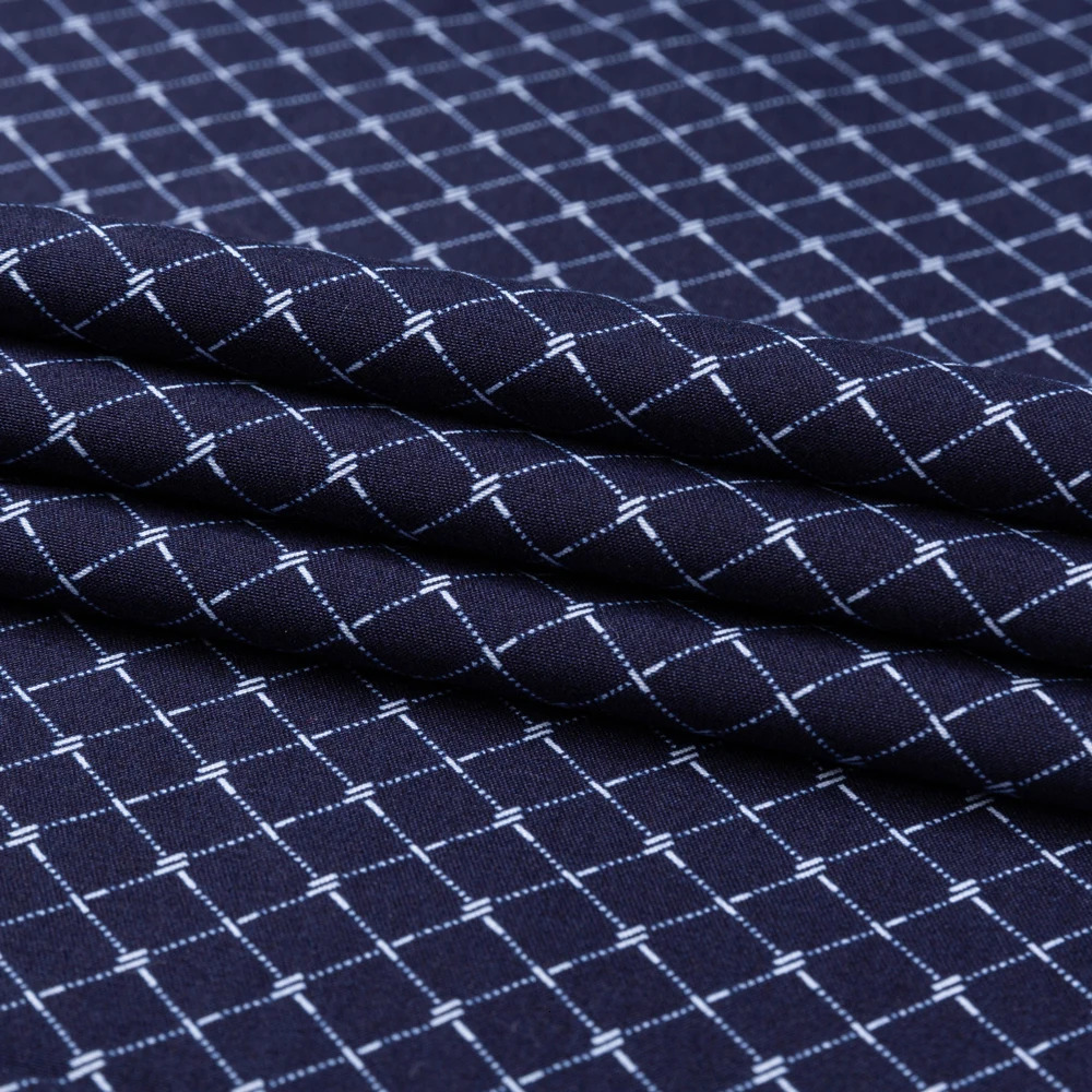 Mens 65% Cotton Long Sleeve Printed Check Dress Shirt Single Patch Pocket Regular-fit Comfortable Versatile Thin Casual Shirts 250226