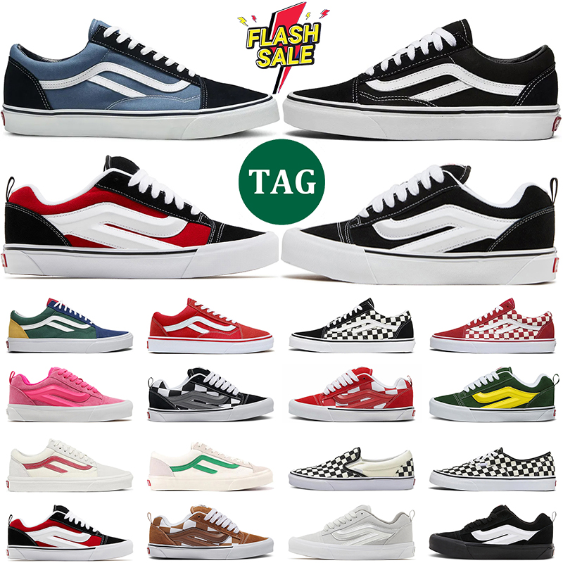 Free shipping designer shoes for men women knu skool casual canvas skateboard sneakers black white red black yellow mens trainers