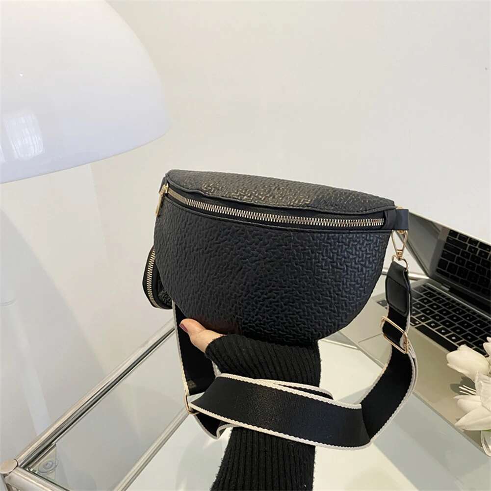 Summer Fashion New Women's Shoulder Bag Solid Color Designer Crossbody Bag Multifunctional Casual Belt Small Coin Wallet Wide Shoulder Strap Hand