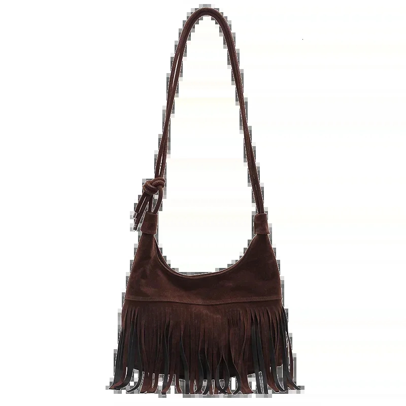 Tassels Interior Compartment Tote Bags Sewing Thread Large Capacity Bags for Women Zipper Pu Womens Handbags 250225