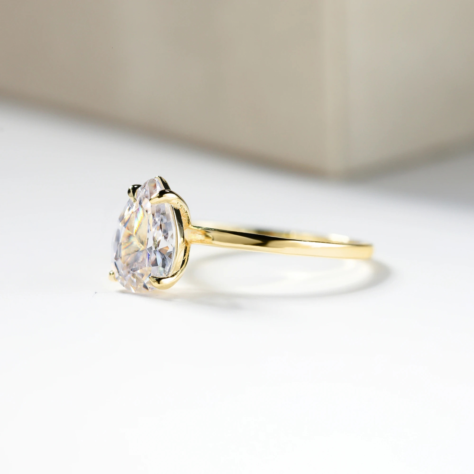 1-3carat Waterdrop Shape Engagement Rings for Women 925 Sterling Silver Pear Cut Wedding Ring Gift for her GRA 250220