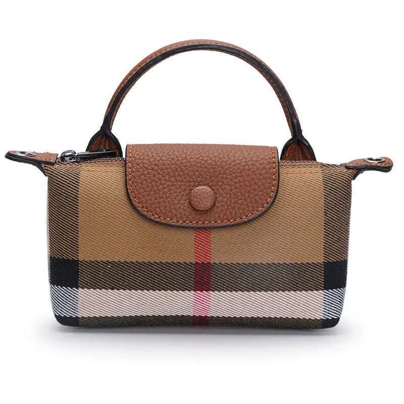 The New Women's Designer Shoulder Crossbody Bag Is Made Of High-quality Canvas Cowhide And Features A High-end And Elegant Checkered Pattern Hand