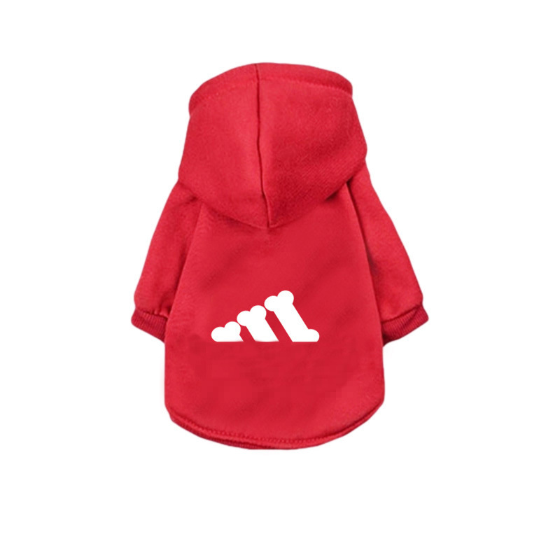 Cotton Hoodie Dog Clothes, Warm Pullover Dog Hoodie with Bone Printing Pattern Winter Hooded Large Dog Coats for Small Medium Large Dogs Boy or Girl 9