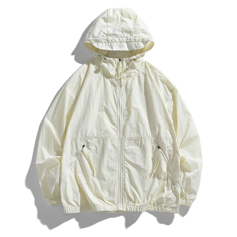 Summer Oversize Baggy Sun Protection Clothing thin jacket mens fashion Korean Street Hooded Sunscreen Outerwear mens plus size 250225