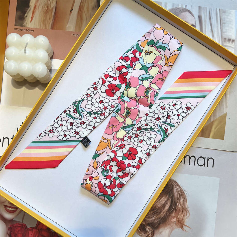 2024 Wind Diagonal Drifting Ribbon Simulation Plant Flower Long Strip Silk Scarf Decoration