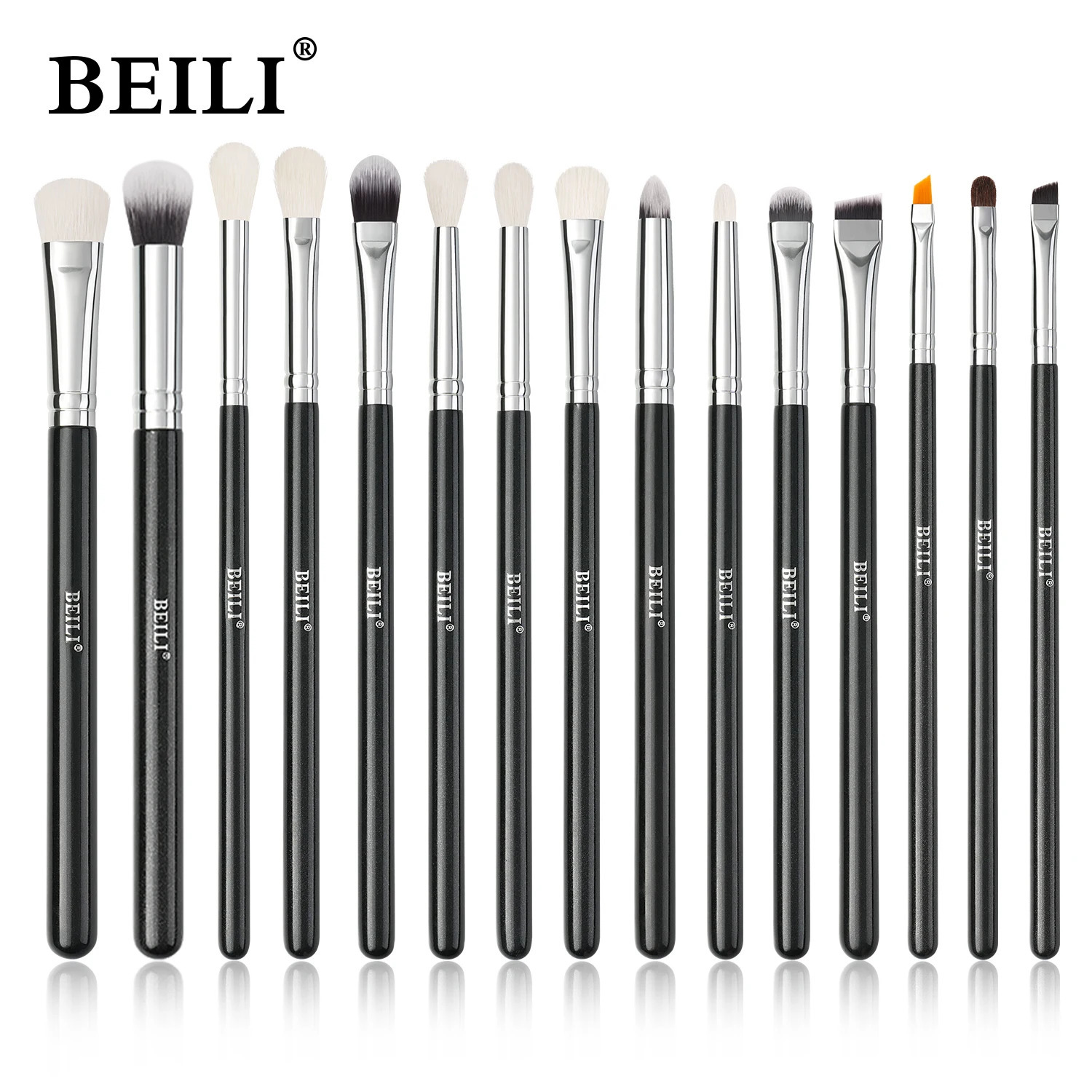 beili Black Makeup Brush 10 19Pcs Natural Synthetic Hair Eyeshadow Blend Eyeliner Makeup Brush Set 250305