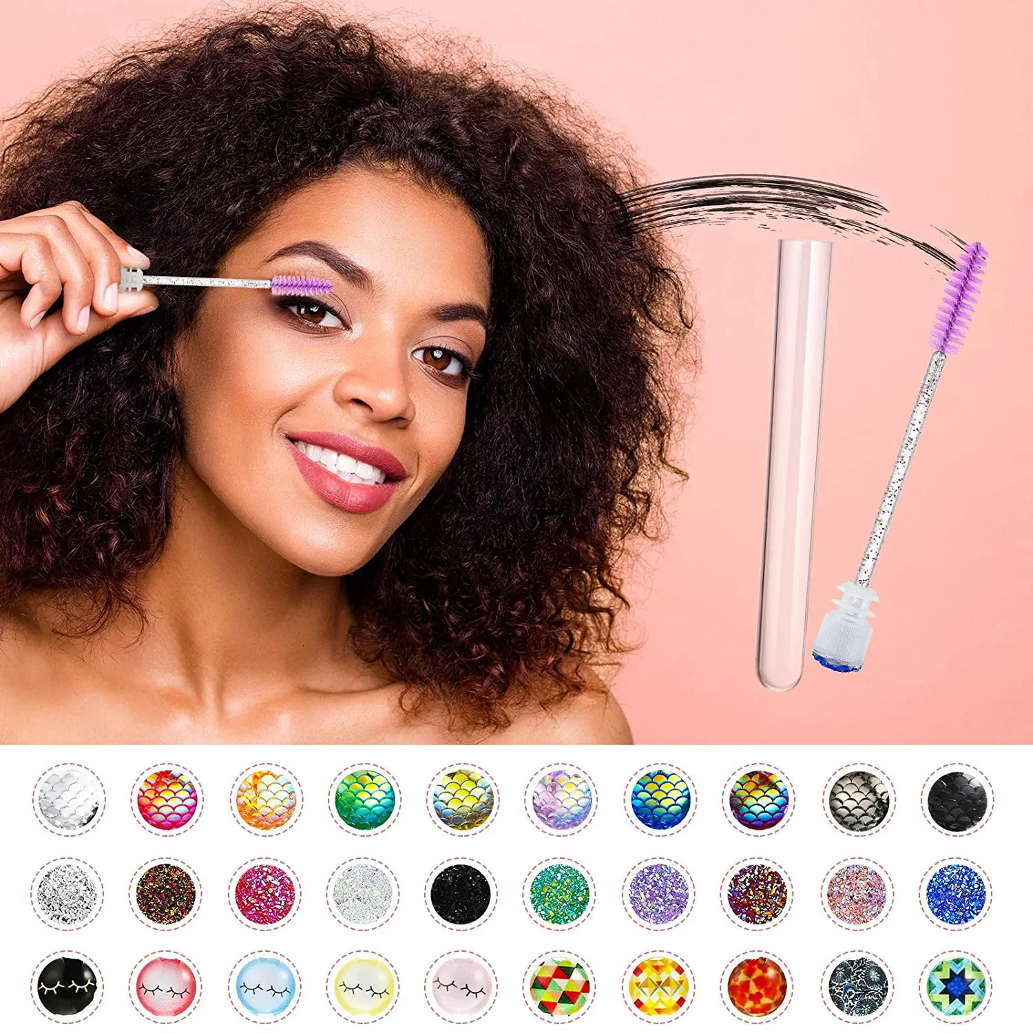 50/100pcs Reusable Eyelashes Brush Tube for Eyelash Extension Disposable Mascara Wands Eyebrow Brush Applicator EyeLash Brushes 250224