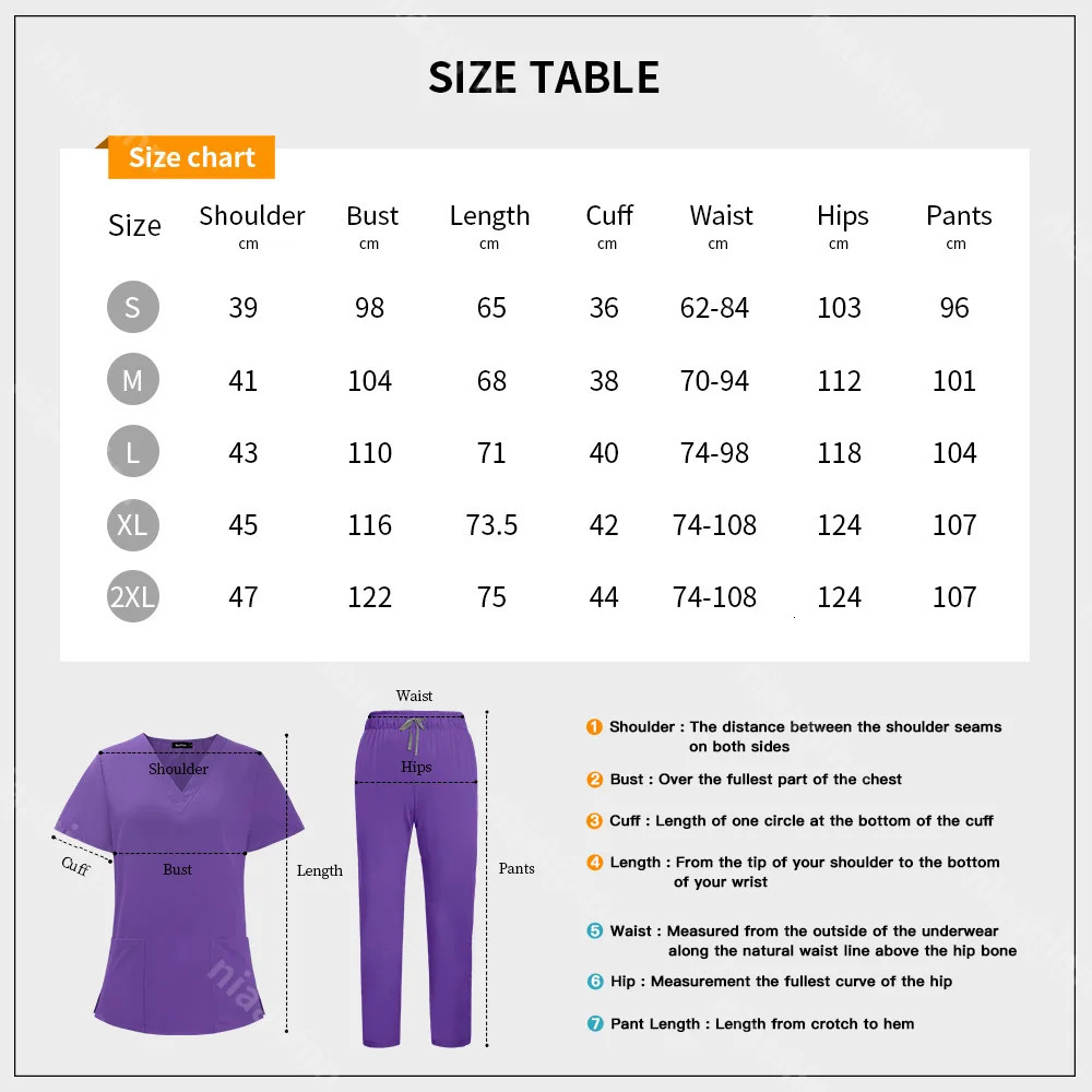 Hospital Clothes Uniform Women Scrub Set Doctor Nurse Accessories Dental Clinic Scrub Set Beauty Salon Workwear 250225