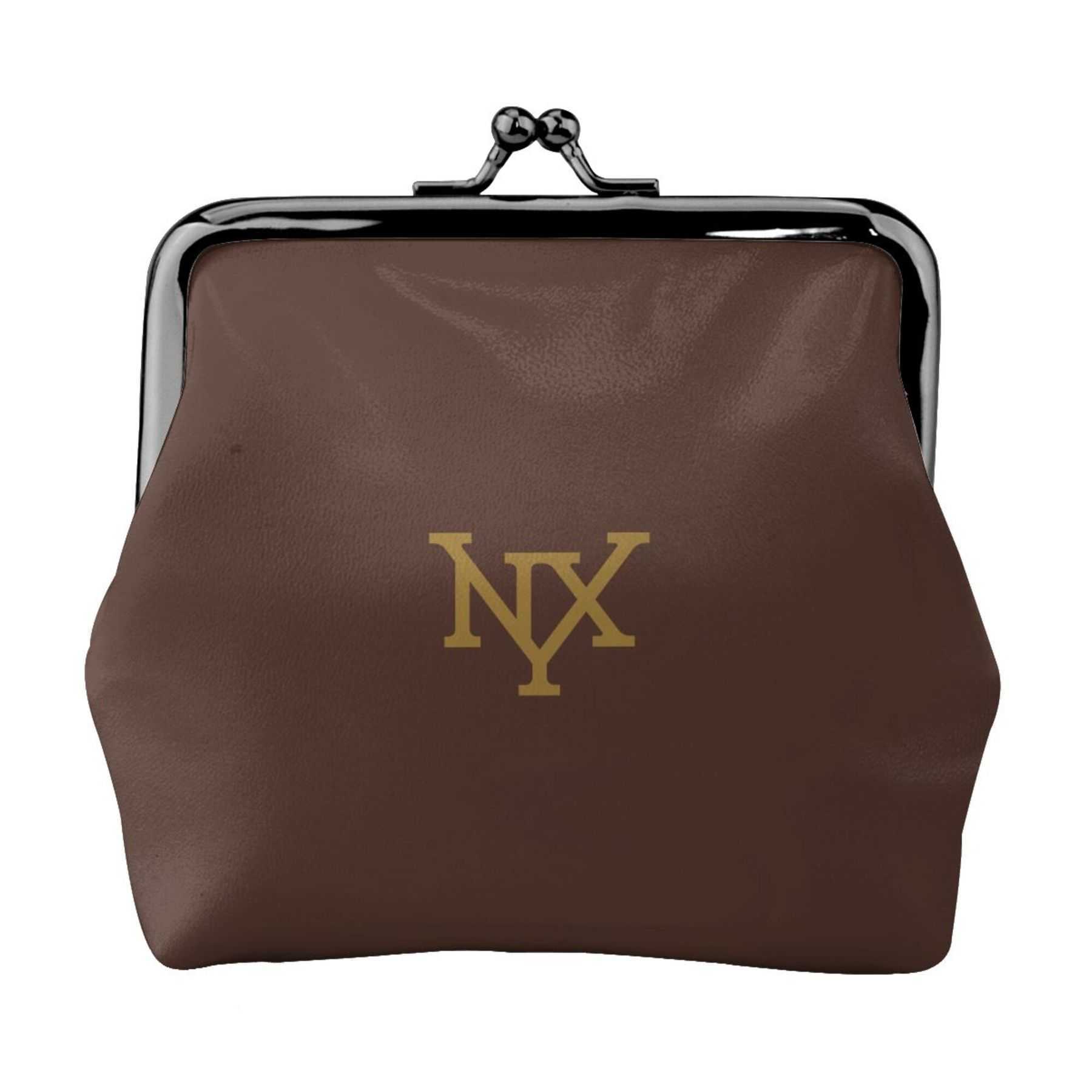 NXY Vintage Solid Color Small Wallets Leather Mini Storage Bag Women Kiss Lock Coin Purse Card Holder Money Bag Casual Storage Bag Hip
