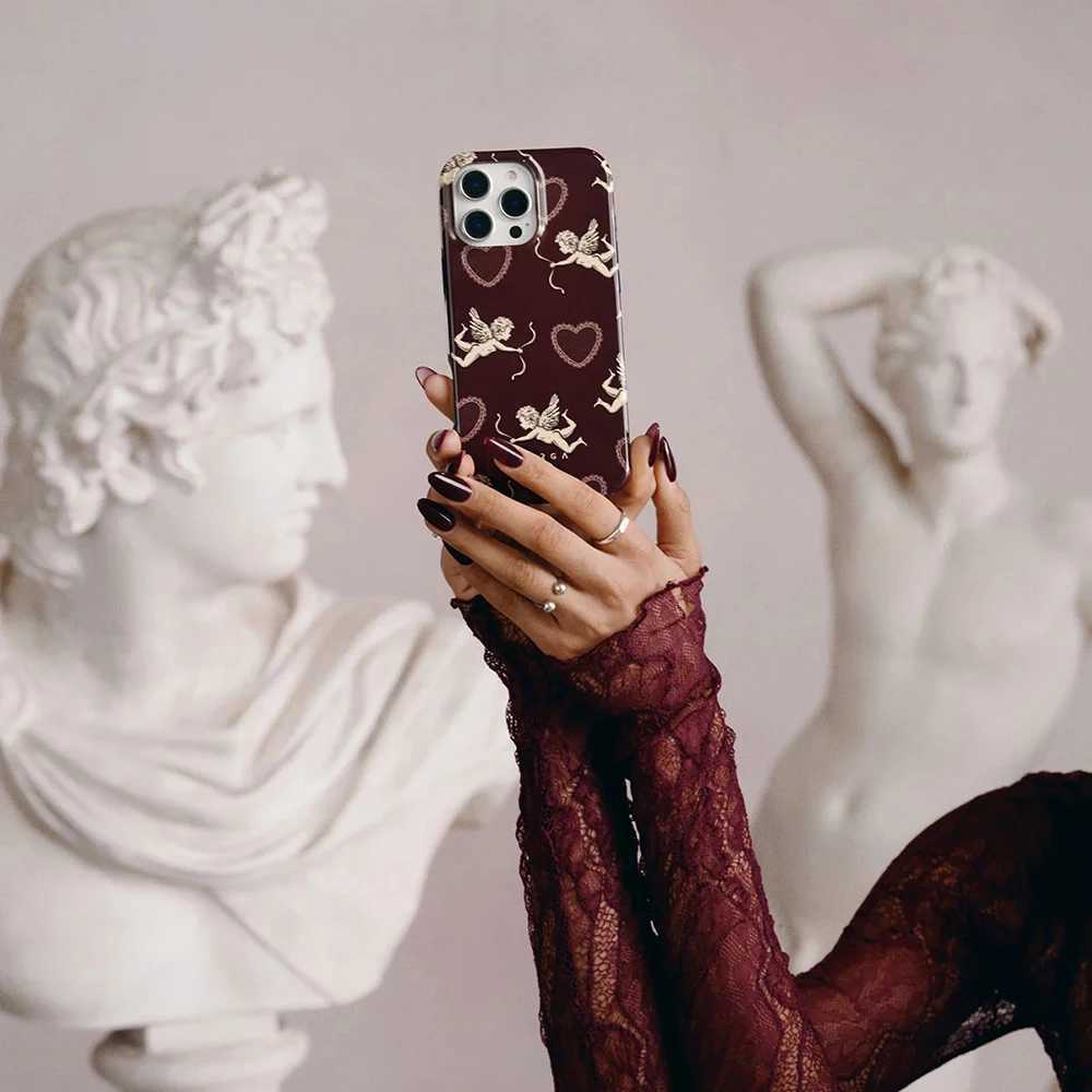 luxury BURGA Cupid Lovestruck Phone Case for iPhone 16 15 14 13 12 11 Pro Max XS XR XSMax 6 7 8 Plus Glossy HD Hard PC Cover Z250225