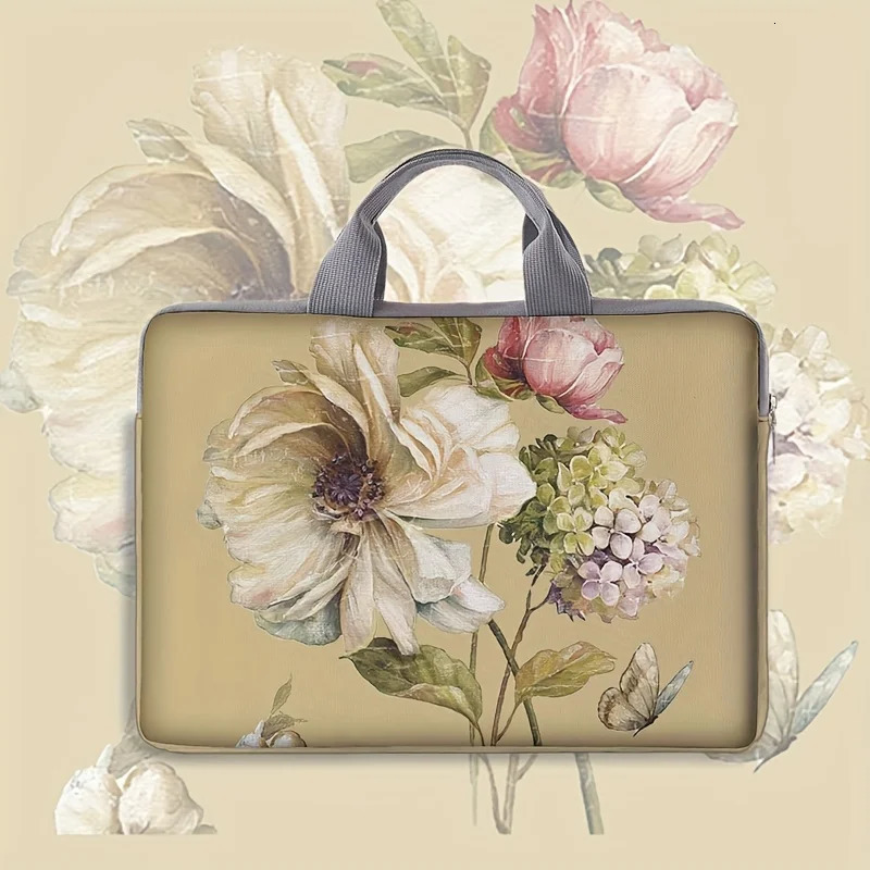 1piece set flower patterned laptop bag briefcase suitable for 14 inch laptops fixed 250221
