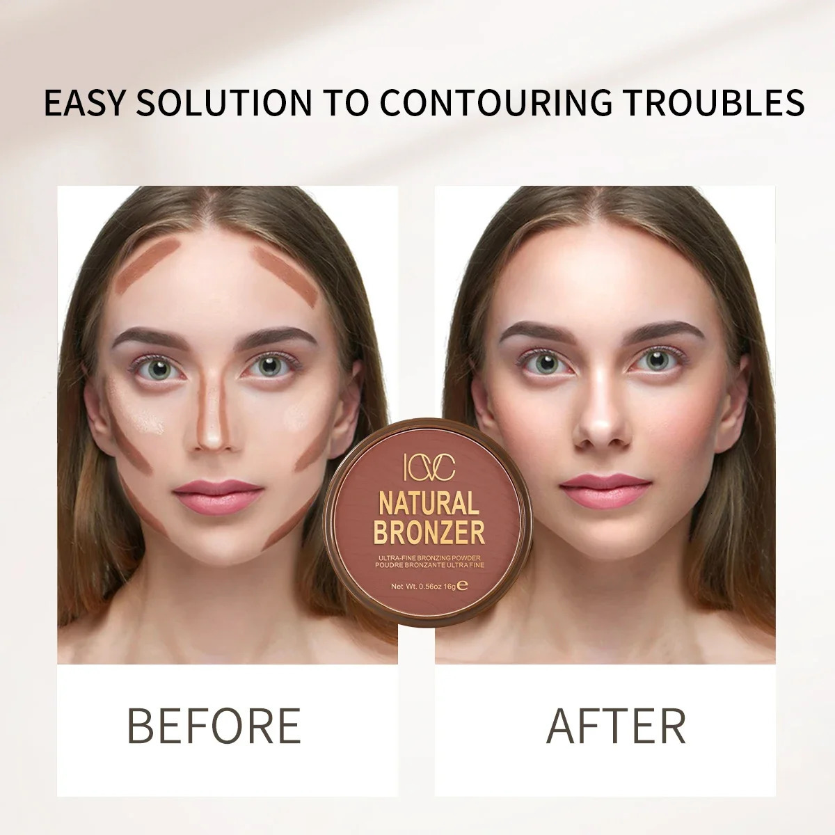 Dark skin bronze contour palette matte brown nose shadow cheek powder natural modification concealer nude makeup set 250219