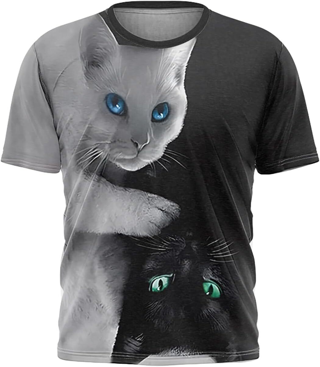 Mens T shirt T Shirts for Men,Men's Regular Fit Short Sleeve Classic Crew Neck Personalized 3D Printing Geometric Men's T-Shirts tee Casual 