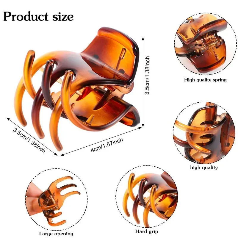 5 Pack Hair Claw Clips 13 Inch Multicolor Medium Size Claws Jaw Clip for Women Classic Style Girls Thick 250218