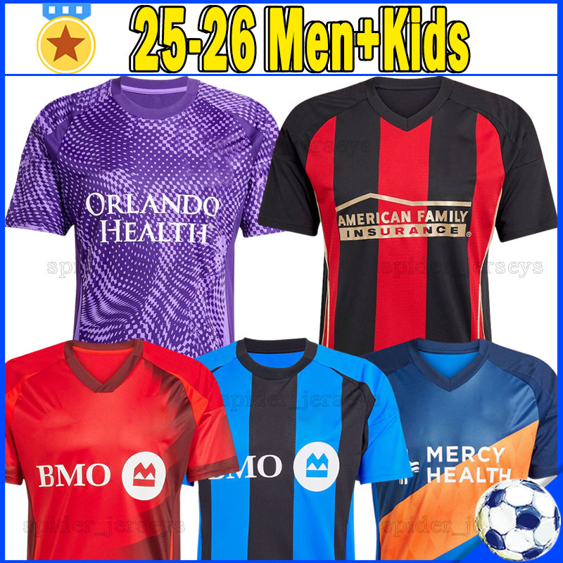 25 26 AtlantaEs Orlando City Torontos Montreals CincinnatiEs Soccer Jerseys 2025 2026 MIRANCHUK L.MURIEL LARYEA PRINCE MIAZGA Football Shirts Men Uniforms Kids Kit