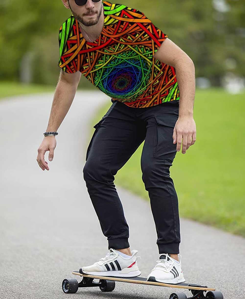 Mens T shirt Men's Tees-Soft Fitted Cool Design Graphic T Shirt tee Casual tops summer clothes cool Simple pattern