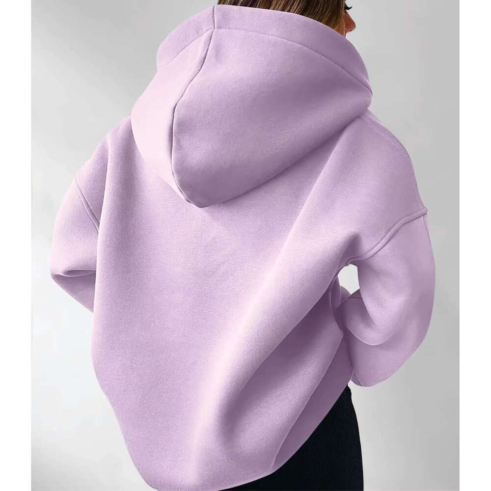 Casual Solid Knitted For Women Sweatshirts Zip Collar Hoodies Are A Perfect Blend Of Style Comfort And Sporty Vibes