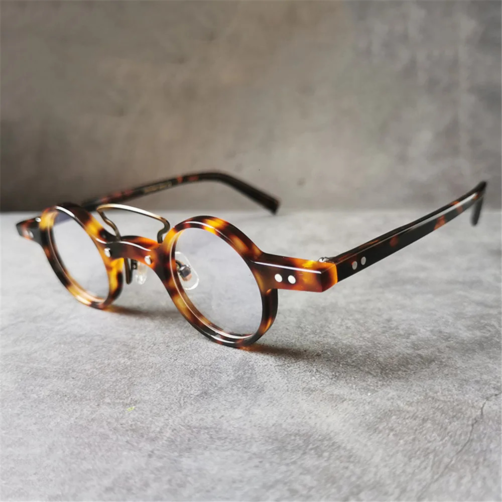 High Quality Small Hand Made Acetate Creative Glasses for Men Women Eyeglasses with Round Circle Frame