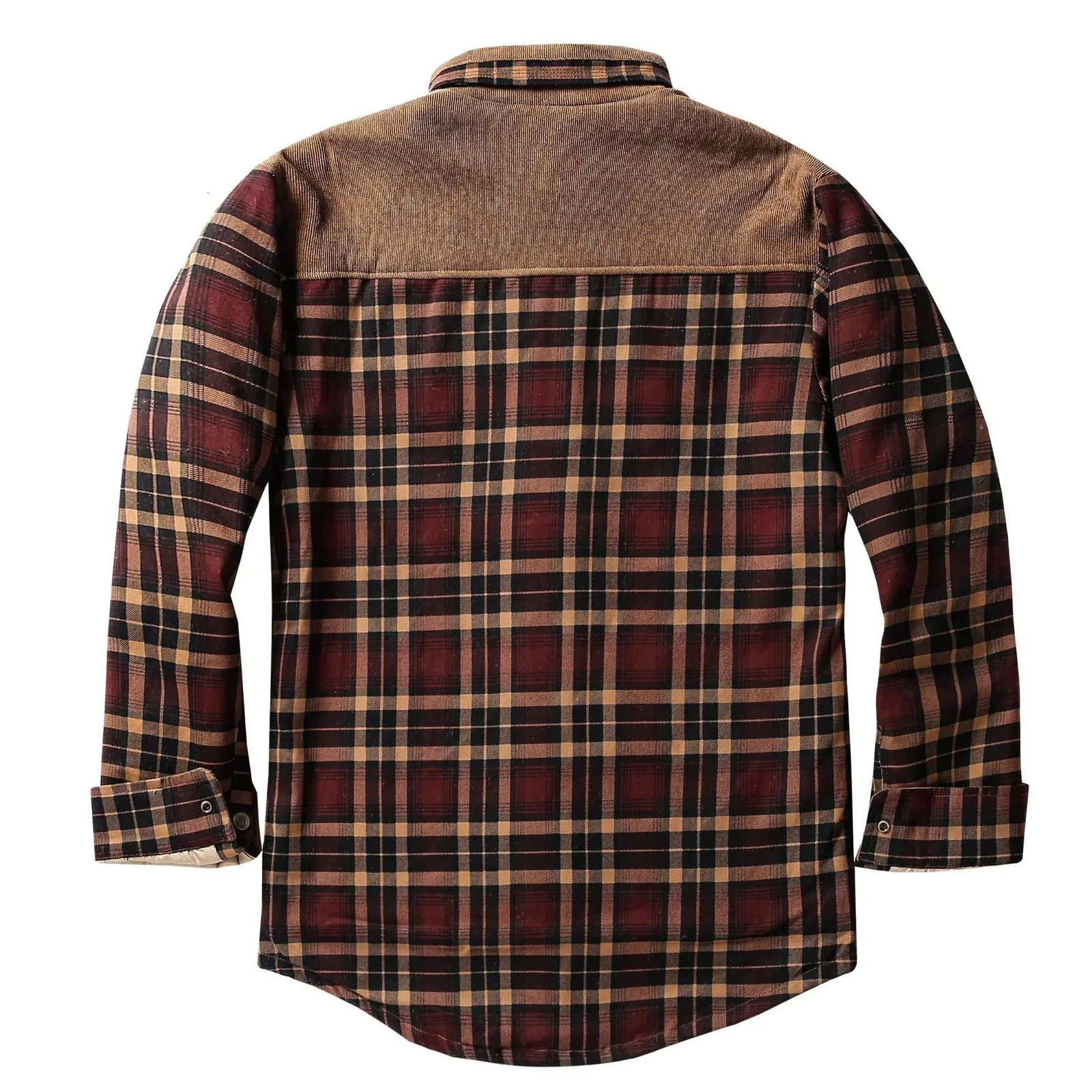European and American casual checkered thick shirt Mens style wool thread Warm winter Pure cotton jacket SXXXX 250226