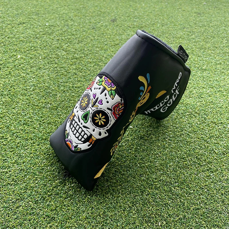 Mexican skull Golf Club Wood Headcovers Driver Fairway Woods Hybrid Cover Golf club head protective sleeveIceIce skeleton 250226