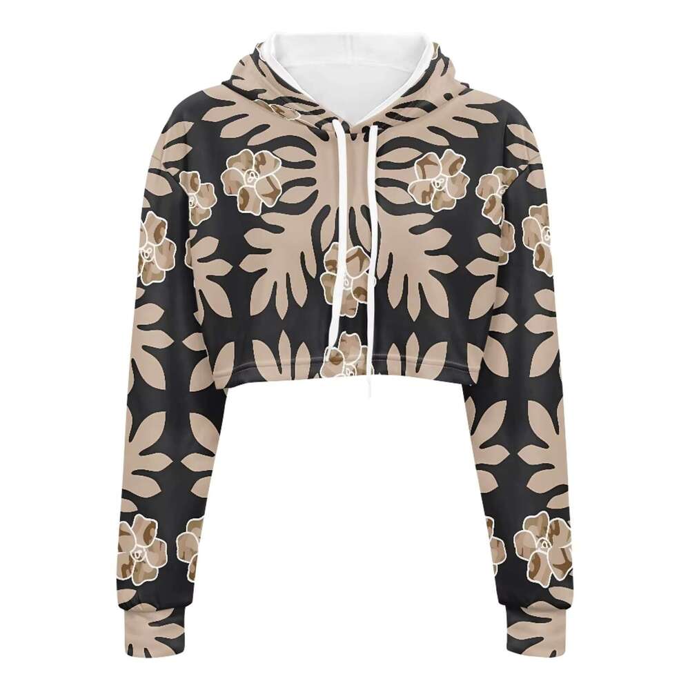Wholesale Ral Long Sleeve Blank Womens Sweatshirt Custom High Street Style Cropped Hoodie Woman Crop Top Hoodies Women