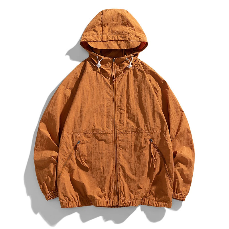 Summer Oversize Baggy Sun Protection Clothing thin jacket mens fashion Korean Street Hooded Sunscreen Outerwear mens plus size 250225