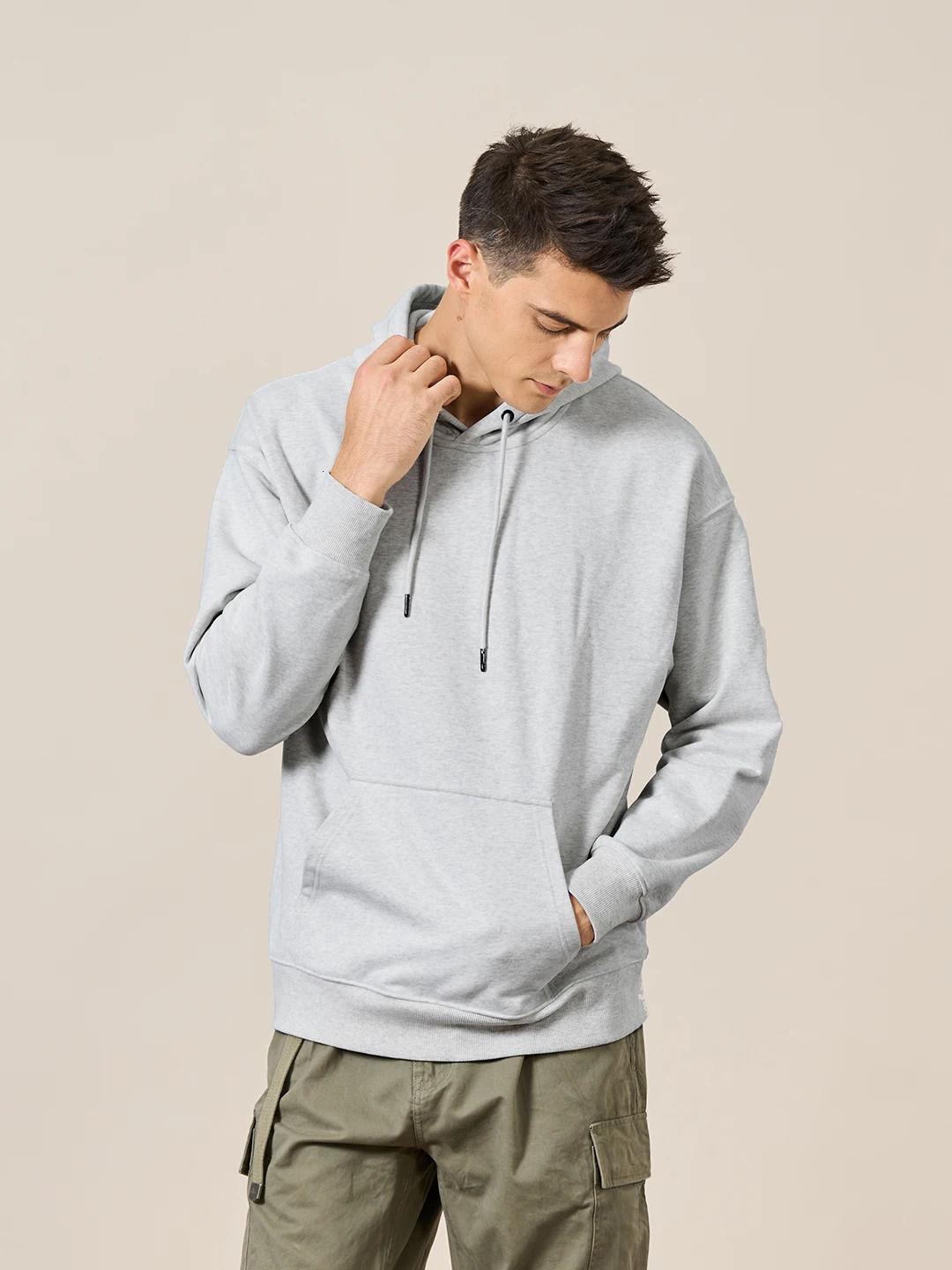 SIMWOO 2024 Autumn Hooded Hoodies Men Thick 360g Fabric Solid Basic Sweatshirts Quality Jogger Texture Pullovers 250226