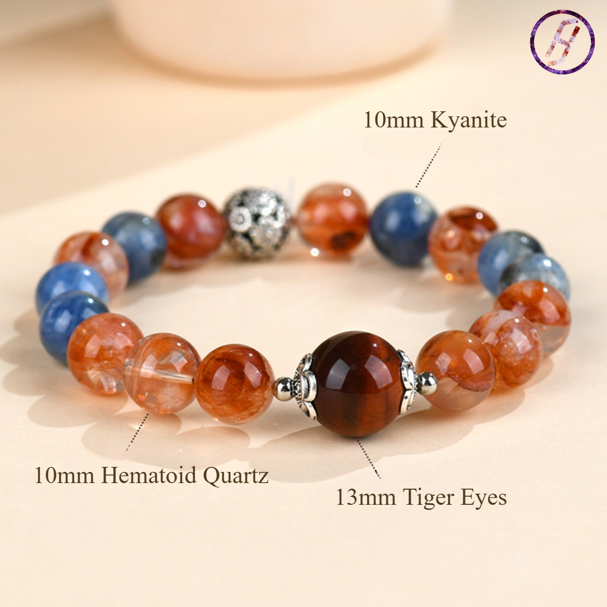 2025 New Network Hit Nezha 2 Series A Variety of Original Bracelets Natural Crystal Hematoid Quartz Kyanite A Variety of Crystal Womens Bracelet Custo